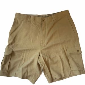 Tommy Bahama Beige Khaki 100% Silk Cargo Shorts